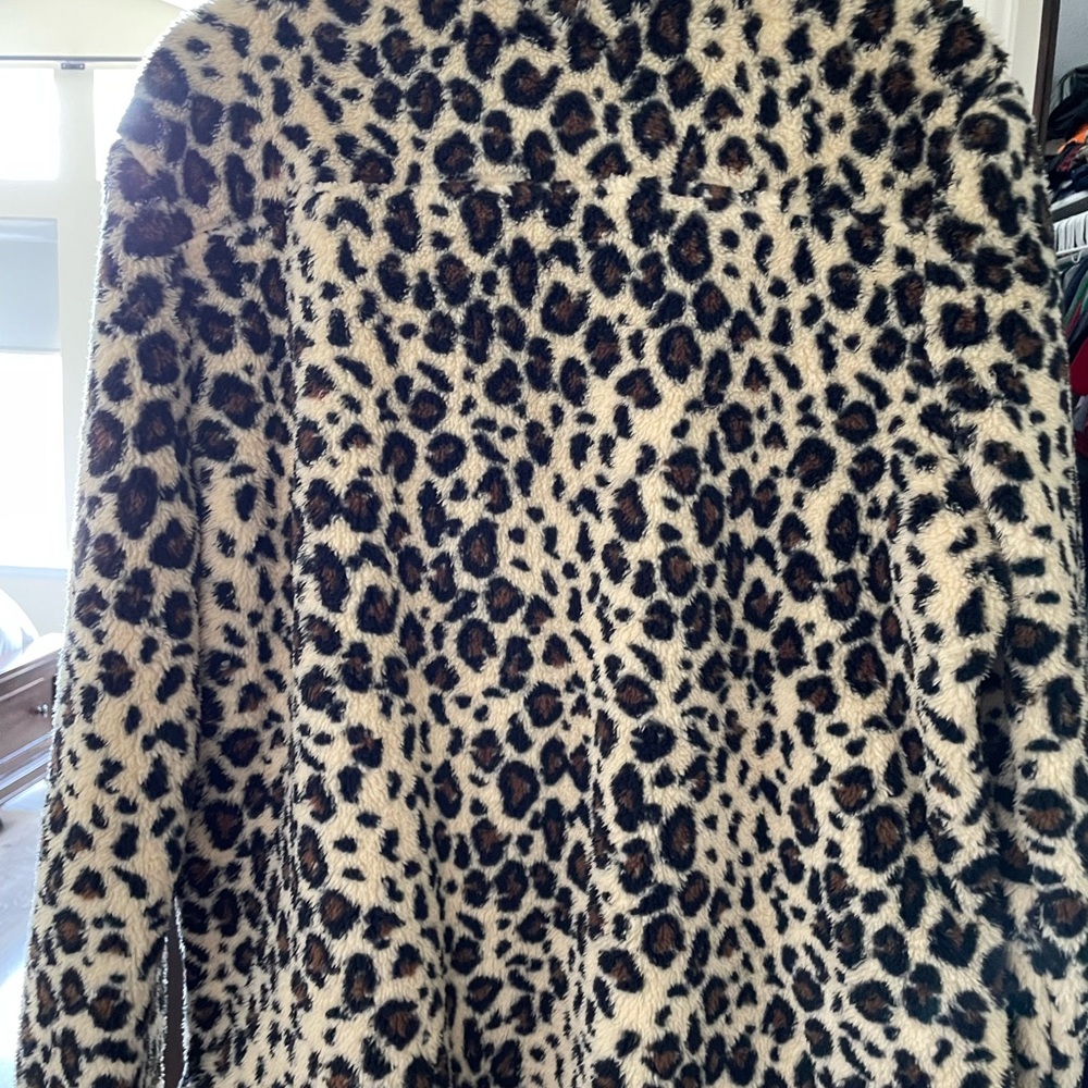 Vineyard Vines- H2F Teddy Fleece Quarter zip! Leopard Print- new- women’s XL- - Picture 5 of 7